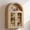 Medium Wood, variant on 24"W Brown Engineered Wood Arch Wall Cabinet with Tempered Glass Doors