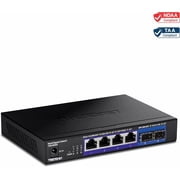 TRENDnet TEG-S562, 6-Port Multi-Gig Network Switch, Unmanaged Desktop Ethernet Switch with Metal Housing, Black