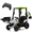 White and green, variant on 12V JCB Ride On Excavator, Ride on Toys for Kids 6-10, Electric Car for Kids with RC, Bulldozer, Digging Arm, Backhoe Loder with Slow Start/Stop, Adjustable Speeds (Excavator, Yellow with Roof)