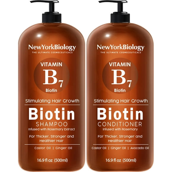 Set de champú y acondicionador New York Biology Biotin 500 ml