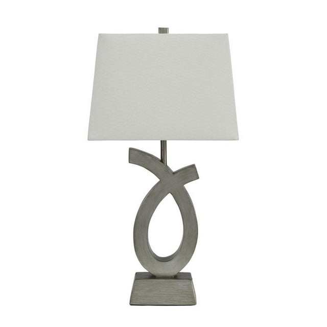 Ashley Furniture Lampe de Table en Poly Amayeta Argent (Ensemble de 2)
