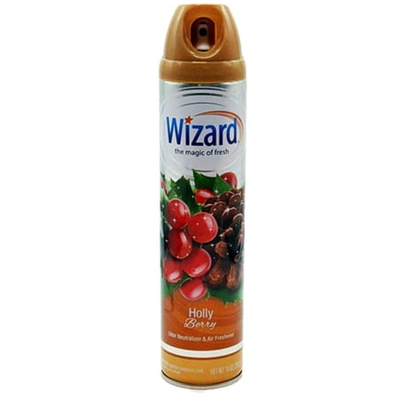 Wizard The Magic Of Fresh Odor Neutralizer & Air Freshener 10oz Holly Berry Pack of 3