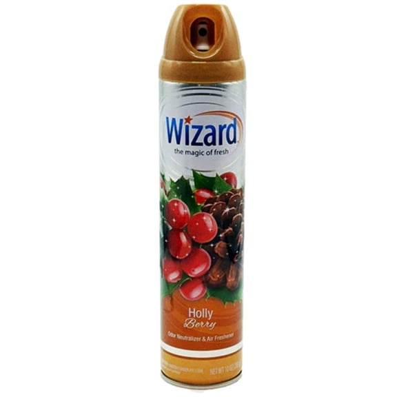 Wizard The Magic Of Fresh Odor Neutralizer & Air Freshener 10oz Holly Berry Pack of 3