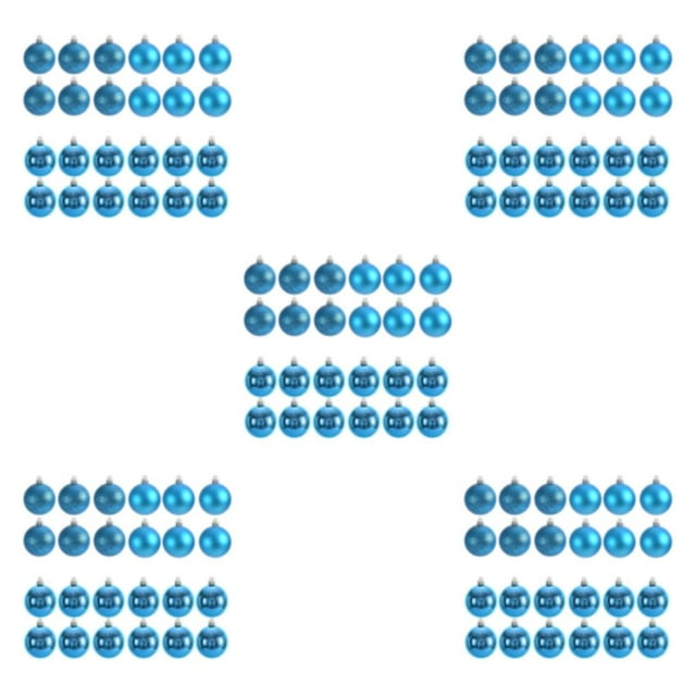 Transemion 24pieces Effective Decoration Balls Easy To Christmas Essentials Durable lake blue 5Set