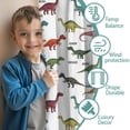 thumbnail image 3 of Blackout Kids Curtains,White Cartoon Dinosaurs Names Pattern Childrens Insulated Curtains Set Of 2,Bedroom Essentials,Toddler Room Decor 42"x63", 3 of 5