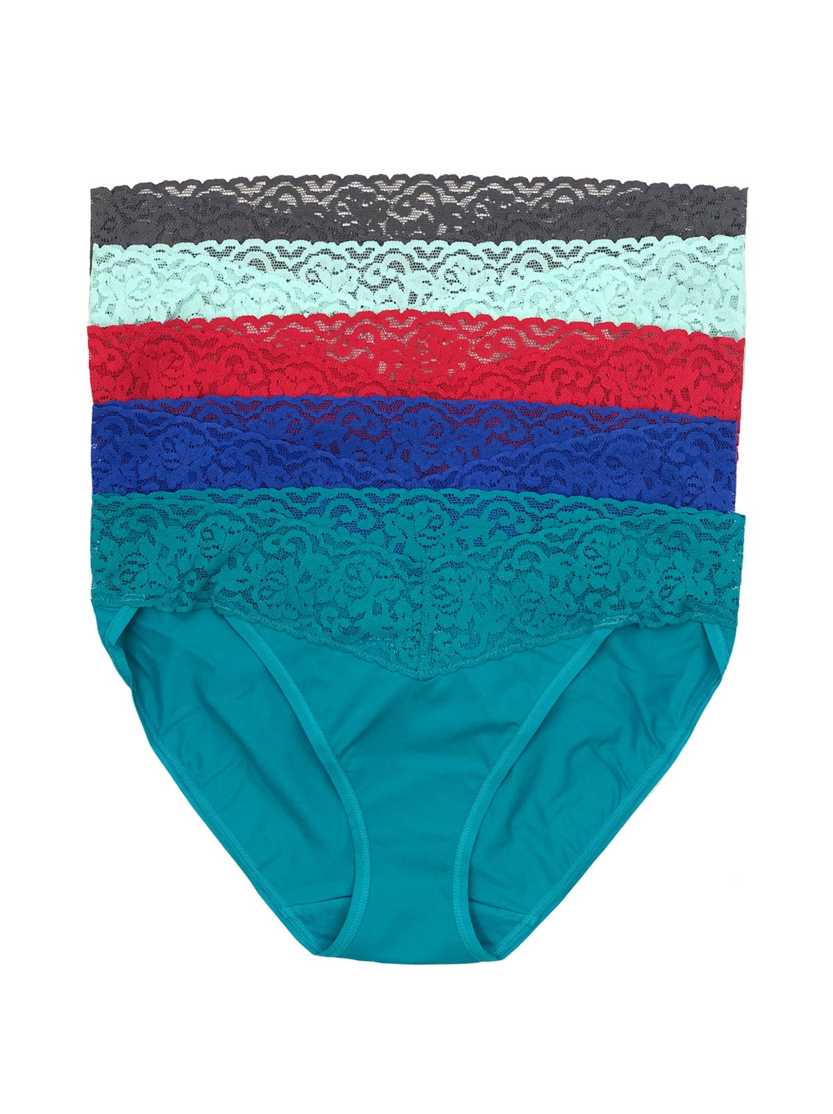 Felina Stretchy Lace Trimmed Bikini Underwear Sexy Underwear for Women, Bikini Panties