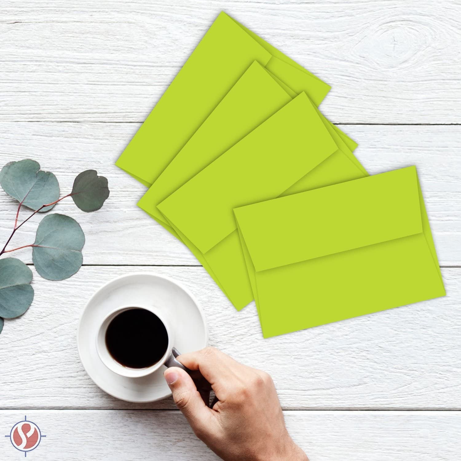 Yellow Green A7 Bright Color Envelopes - 5 1/4 x 7 1/4 Inches - Perfect for 5x7 Photos, DIY Arts and Crafts Cards - for Professional and Homemade Projects - Pack of 50 Envelopes