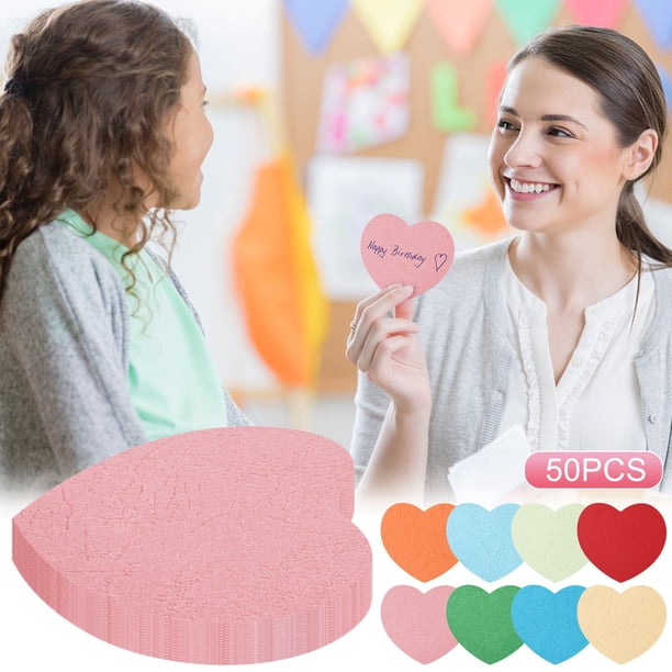 Xihbxyly Recortes de Papel con Forma de Corazón para Hacer Tú Mismo, Adorable Diseño Decorativo, Fáciles de Aplicar En Paredes, Álbumes de Recortes, Superficies Lisas, Perfectos para Guarderías, Sala