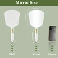 thumbnail image 2 of Unique Bargains Square Handheld Mirror with Handle for Women 4.3" W x 9.5" L White, 2 of 7