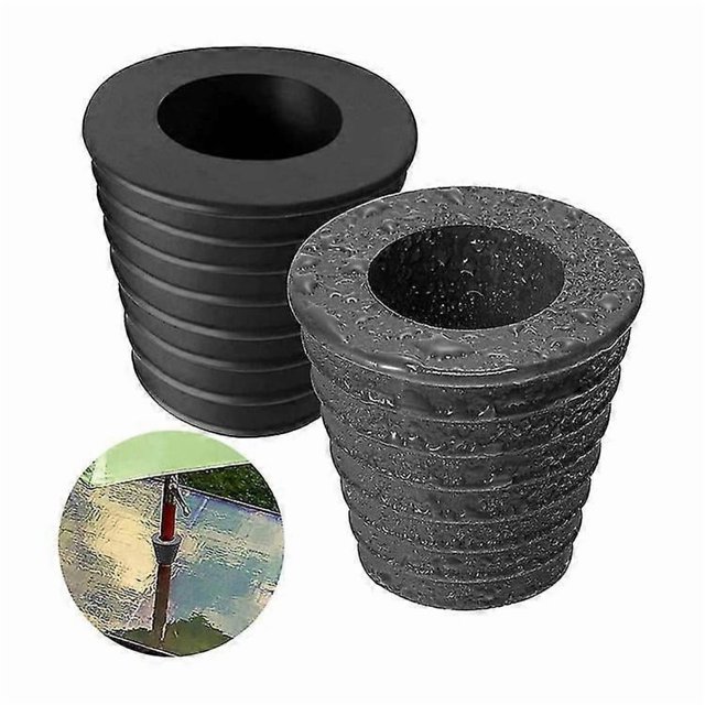 2PCS Rubber Umbrella Cone Wedge For Parasol Base Holder Hole Plug Table Patio Umbrella 1.5inch/38mm, black