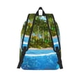 thumbnail image 2 of Lsque Island And Coral Reef Pattern Canvas Daypack, Durable Backpack, High-quality Versatile Backpack,Vintage Compact Backpack-Medium, 2 of 6