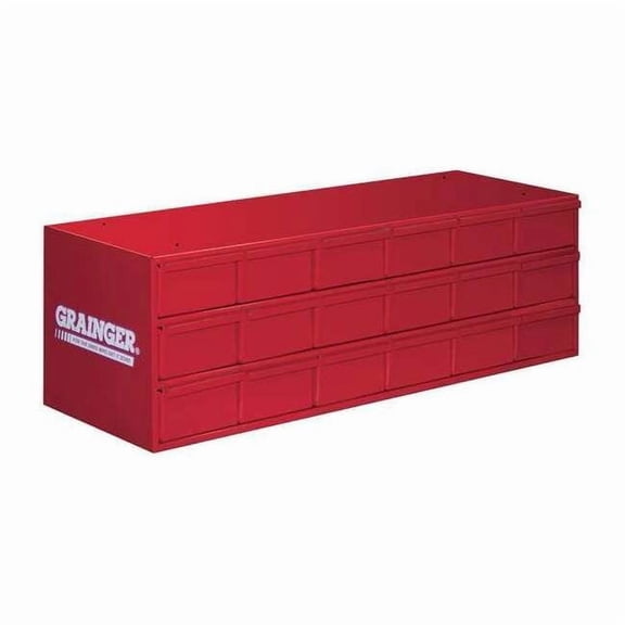 Durham Mfg Bin Cab,18RedDrwr,Gray,11"H,RedDrwr 005-17-S1157