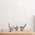 thumbnail image 5 of 3-Piece Iron Bird Statue Set – Black Metal Figurines, Tabletop Animal Sculpture Decor, Miniature Art Ornament for Desk, Shelf, Housewarming Gift, 5 of 6