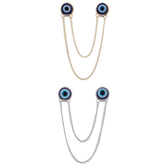 2 Uds., Broche para Trajes de Hombre, Broche para Collar, Cadena, Ropa, Broche con Hebilla Yinane Broche de cadena de cuello