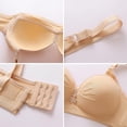 thumbnail image 4 of Uqiangy Bra for Racerback Tank Comfy Bras Lace Sports Bras for Women Anti-Sagging Breast Bra Wireless Pushup Bra for Women Bras for Women No Underwire Push Up Beige S/36, 4 of 5