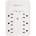 thumbnail image 1 of BasicBasics 6 Outlet, Wall Mount Surge Protector, Power Strip, 2 USB ports 3.4A, 1080 Joules, 1 of 5