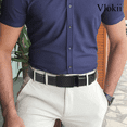 thumbnail image 5 of Vlokii 2pcs Men's Leather Belt Automatic Ratchet Buckle Slide Belt for Dress Casual belt, 5 of 6