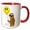 Red/White, variant on 3drose, Cute Funny Sloth with Smiling Face Balloon Cartoon, 11oz Two-tone Yellow Mug