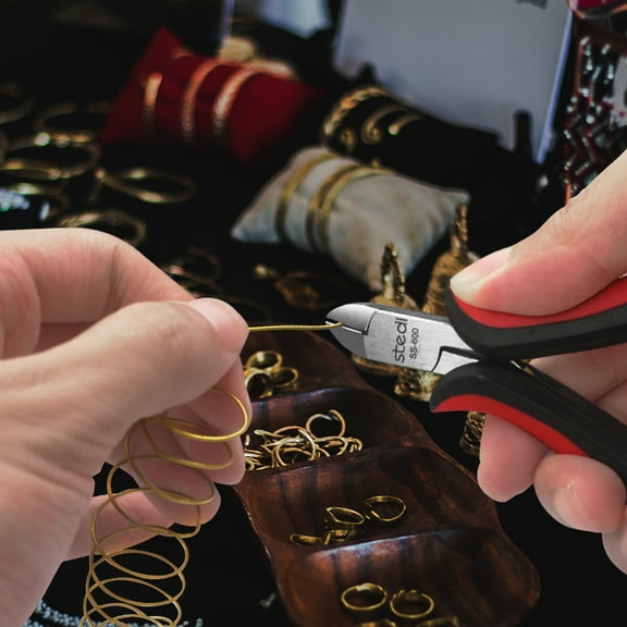 stedi 5-Inch Mini Flush Cutter for Jewelry Making, Clean Cut Precision Wire Cutters, Side Cutting Pliers Ultra Sharp & Powerful for Jewelry, Crafts, DIY, Electronics, Model Making