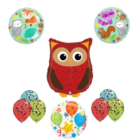 Woodland Creatures Birthday Party Supplies Baby Shower Owl Balloon