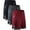85# 3Pack:Black+Gray+Red, variant on Mens 6" Athletic Shorts Quick Dry Mesh Running Workout Shorts with Pockets,Black+Gray+Navy Blue,US Size XL