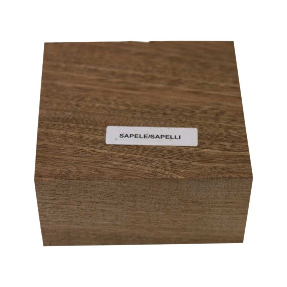 Sapele Exotic Hardwood Bowl Turning Wood Blank - 4" x 4" x 2" (1 Piece) - Elevate your Woodworking Projects with Expertly Designed Wood Bowl Blanks for Turning