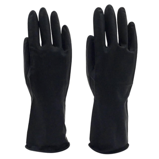 1Pair Hair Dyes Gloves,Reusable Salon Hair Coloring Latex Gloves,Thick Rubber Gloves for Cleaning Cooking Dishwashing L