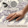 thumbnail image 6 of ODIKA 6'x9' Washable Area Rug Purple Symmetrical Centerpiece Cascading Blossoms Ornate Lilac for Dining Room, Under Table, Office Décor, Non-Slip Chair-Friendly, 6 of 7