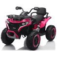 thumbnail image 5 of Joyracer 24 Volt Ride on ATV for Kids, 4WD 4 Wheeler Electric Car with Remote Control, 2 Seats Ride on Toys for Toddlers, w/Headlights, Bluetooth, Music, USB, EVA Tires, Pink, 5 of 12