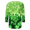 thumbnail image 5 of LEKWK St Patricks Day Blouse Women Leprechaun Pot-Of-Gold Tunic Tops 3/4 Sleeve Holiday Shirts All Over Print Flowy Parade Wear, 5 of 5