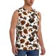 thumbnail image 2 of Fotbe Cow Tie Dye Men's Camiseta sin Mangas Estampada para Hombres, Playera Casual para Gimnasio, Entrenamiento, Playa-Small, 2 of 7