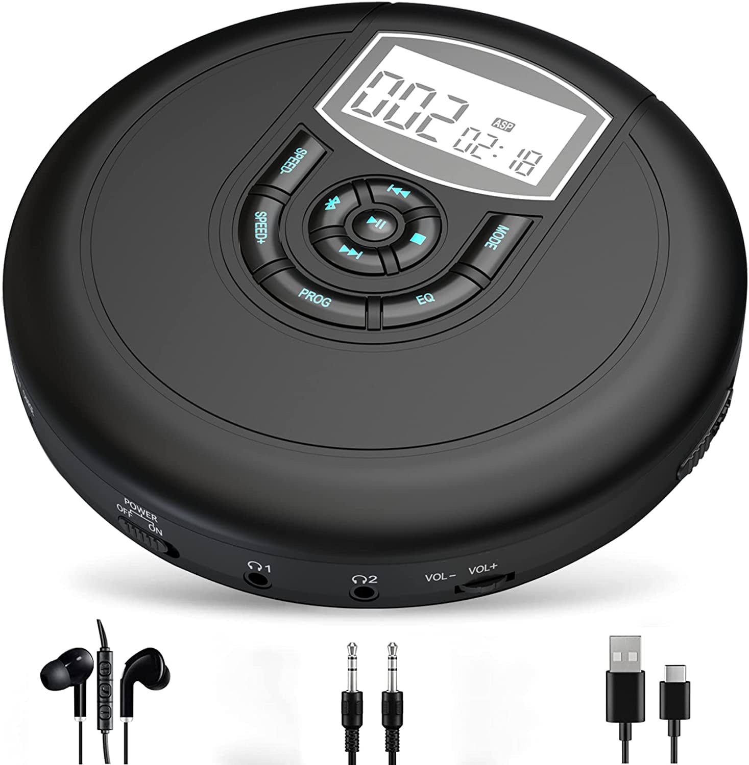 Buy LWLIUANG CD Player Portable, Portable CD Player with Builtin