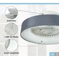 thumbnail image 4 of DingLiLighting 25” LED Ceiling Fan with Light and Remote, Gray Flush Mount Ceiling Fan with Light for Living Room, Bedroom, Bladeless Ceiling Fan, 4 of 7