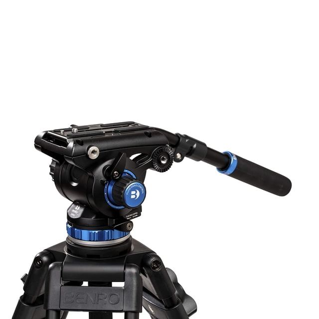 Cabezal de vídeo Fluid Video Head Benro S6 PRO con base plana, 6 escalones