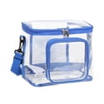 thumbnail image 1 of SuChun Outdoor Cushion Storage Bag Clear Backpack Heavy Duty Transparent Bookbag See Through Multiple Pockets With Zippered Top And Handle For Concert Sport Event Work Travel Festival Blue, 1 of 6