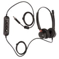 thumbnail image 4 of Telephone Headset, Binaural Call Center Headset Volume Adjustment USB Plug Noise Cancellation  for Business for Telemarketing, 4 of 7