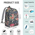 thumbnail image 5 of Large Sunflower Print Backpack for School College Campus, Flowers Floral Bookbag with Laptop Sleeve for Students, Durable Everyday Backpack for Commuting Work Travel, Unisex Gift Idea, 5 of 5