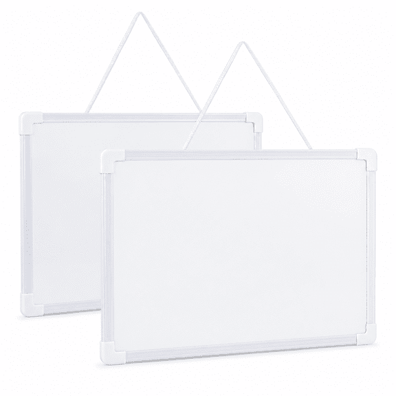 2 Pack Magnetic Dry Erase Boards, 8 x 11 Inch Double Sided Whiteboard with Lanyards, Reusable Writing Boards for Office Notes, Planning, Lists, Schedules & Daily Organization
