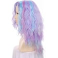 thumbnail image 2 of duomi-OneDor Long Curly Multi-Color Pastel Colorful Hair Full Wigs - Charming Cosplay Party Wig (Purple Blue), 2 of 4