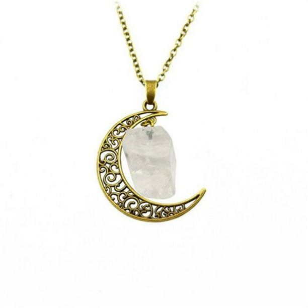 onlyliua Liquidación de Rebajas de Hoy Colgante de Cristal de Cuarzo Natural, Collar de Piedras Preciosas Curativas para Chakras.