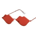 thumbnail image 2 of XASZHN Irregular Polarized Sun Glasses Asymmetric Light Blocking Vintage Fashion Red One Size, 2 of 4