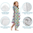 thumbnail image 7 of Colorful Skull Pattern Hooded Bath Towel，60"x35" for Ages 3 To 12 Kids, Quick Dry Lightweight Soft Microfiber Hood Beach Towel Cover Up for Kids, 7 of 7