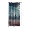 thumbnail image 5 of Halloween Graveyard Scene Pattern Shower Curtain 36"x72" ,Bathroom Decorative Shower Curtains Set with 12 Hooks,Modern Waterproof Washable Shower Curtain, 5 of 6