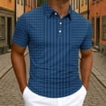 thumbnail image 2 of LIaqionyy Mens Striped Golf Shirt Business Sports Short Sleeve Collared Casual Lightweight Summer Tops Clothes S-5XL, 2 of 6