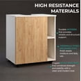 thumbnail image 4 of Pascuale Two Side Shelves Under Sink Cabinet with One Doors, Cut-Out Back, Compact 22” Freestanging Bathroom Storage, 4 of 8