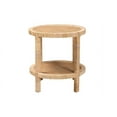 thumbnail image 3 of Baxton Studio Bella Modern Bohemian Natural Brown Mahogany Wood and Natural Rattan 2-Tier End Table, 3 of 7