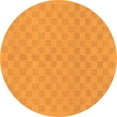 thumbnail image 1 of Ahgly Company Indoor Round Checkered Orange Modern Area Rugs, 6' Round, 1 of 4
