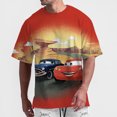 thumbnail image 2 of Camiseta de algodón de ocio para hombre con estampado de cocodrilo de Lightning McQueen y Cars de Pixar, camiseta de manga corta con cuello redondo, ropa recién llegada, 2 of 5