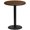 Walnut, variant on Emma + Oliver 36"RD Natural Laminate Bar Table Top-24"RD Base