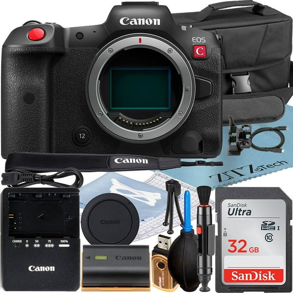 Canon EOS R5 C Caméra de Cinéma Sans Miroir (Corps) avec Vidéo 4K + Carte Mémoire SanDisk 32 Go + Étui + Pack d'Accessoires ZeeTech